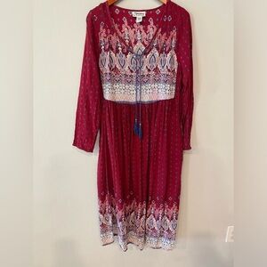 Expressions - Red Bohemian Dress